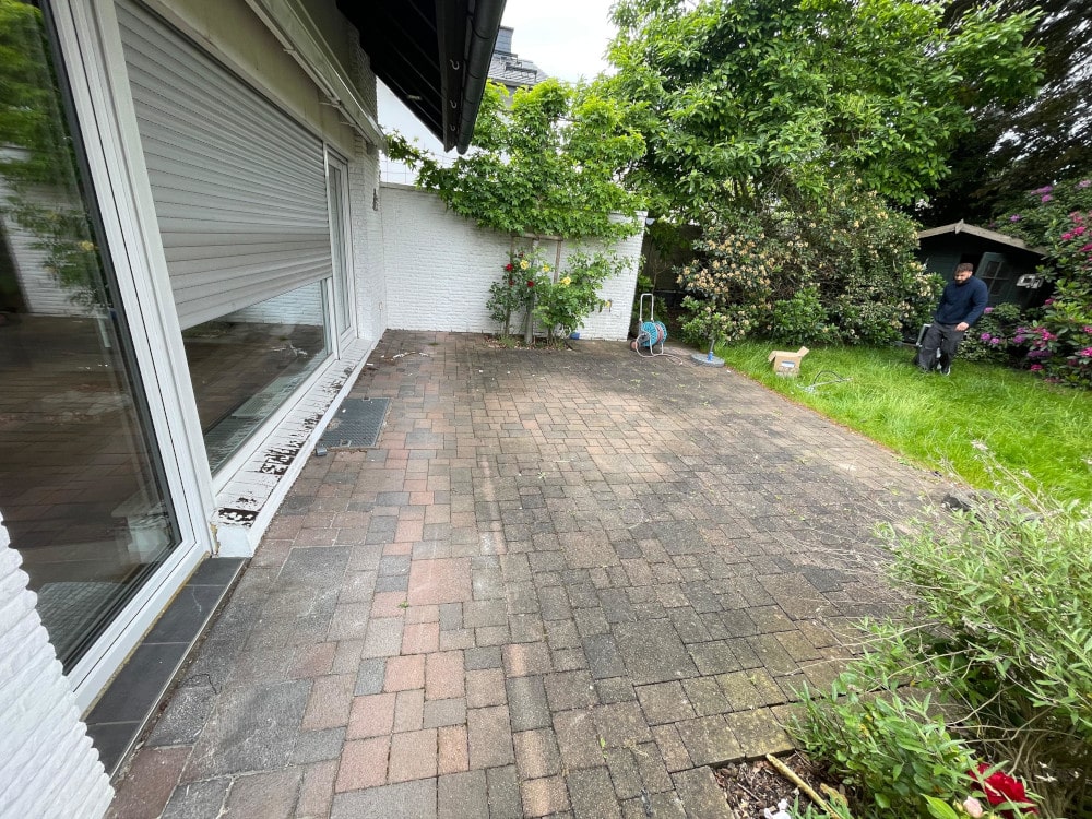 Terrassenreinigung Bochum vorher